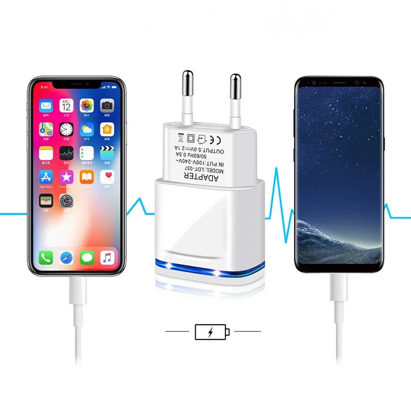 1 шт. штепсельная вилка европейского стандарта 2 порта USB зарядное устройство Blu ray
