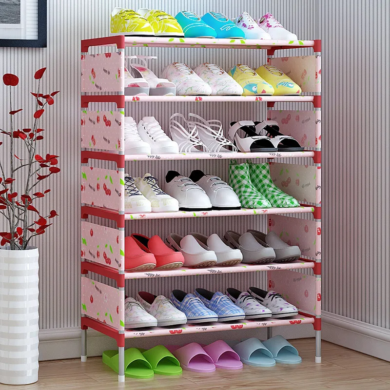 

Non-woven 5 Tier DIY assembly Shoes Rack Shoe Cabinets Stand Shelf Shoes Organizer Living Room Bedroom Storage Furniture