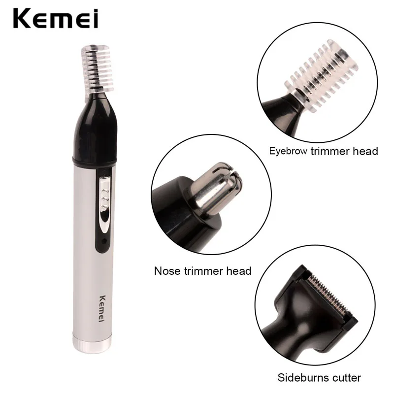 

3 In 1 Rechargeable Nose Hair Trimmer Remover Ear Sideburns Shaver Men Mini Portable Eyebrow Trimming Tool Grooming Kit Unisex