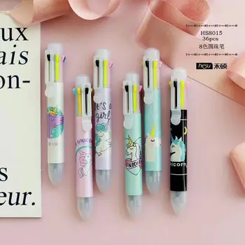 

1 pcs Ball pen Unicorn 8 Colors Chunky Ballpoint Pen writing pen School Office Supply Gift Stationery Papelaria Escolar