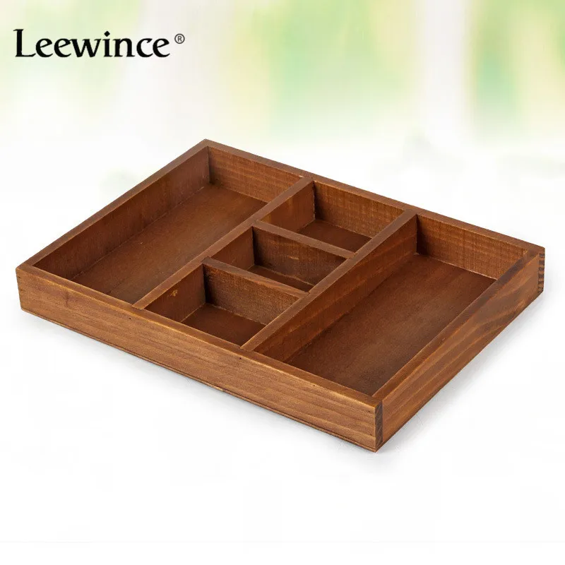 Leewince Zakka Ретро Organizador Организатор Деревянный Ящик Для Хранения Продуктов Дисплея