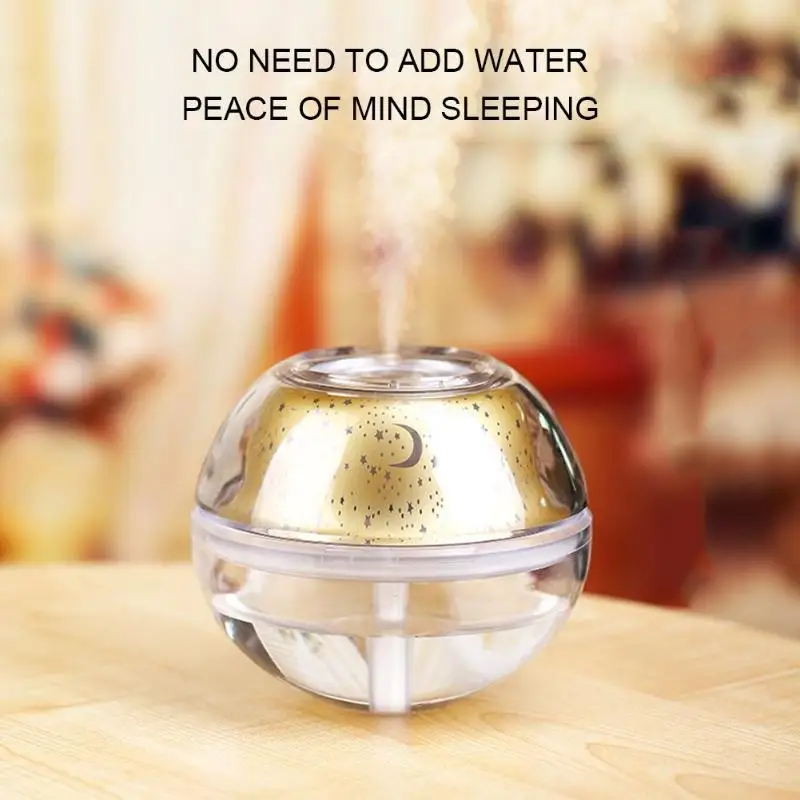 

500ml USB Air Humidifier Essential Oil Diffuser Mist Maker Fogger Mute Aroma Atomizer Air Purifier Night Light for Home