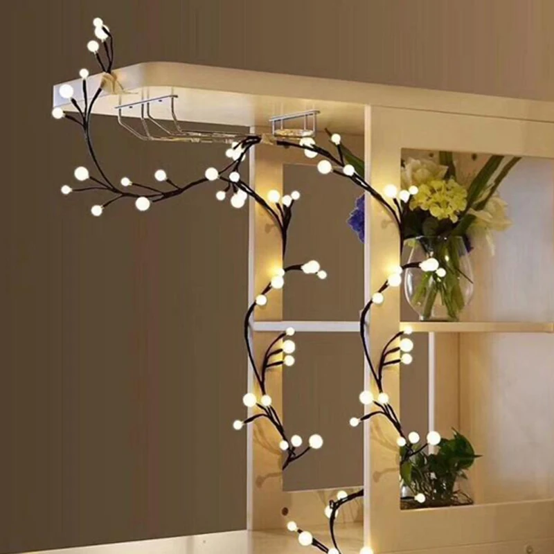 2 5 м 72LED гирлянда из ротанга Рождественское украшение светодиодные занавески