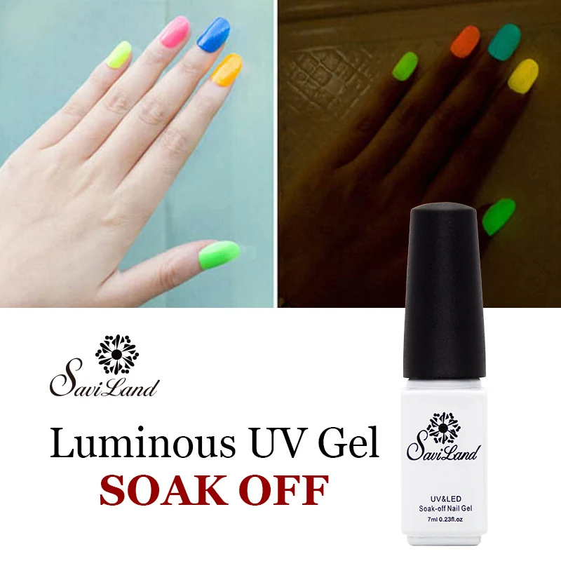 Aliexpress Buy Saviland 1pcs Fluorescent Gel Neon Luminous Nail 