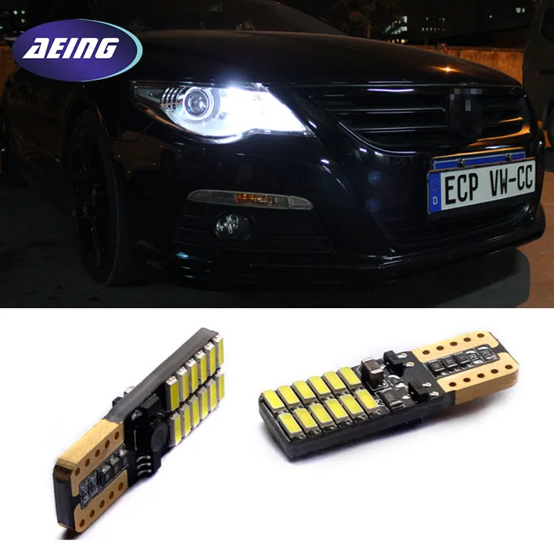 Aeing 2* T10 W5W LED Canbus Нет Ошибка парковка Клин Размеры лампа для Фольксваген Мужские поло CC бора Tiguan Гольф Jetta Passat