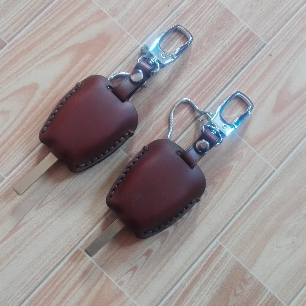 Genuine Leather Car Key Cover Case 2&3 Buttons for Renault Clio Scenic Megane Duster Sandero Captur Twingo Modus Car Remote Key-1