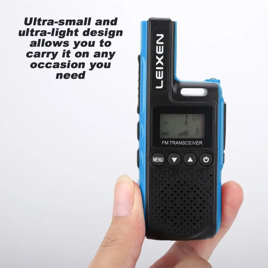 Mini Portable Handheld Business UHF/VHF Walkie Talkie Two Way Radio walkie talkie - Цвет: Синий