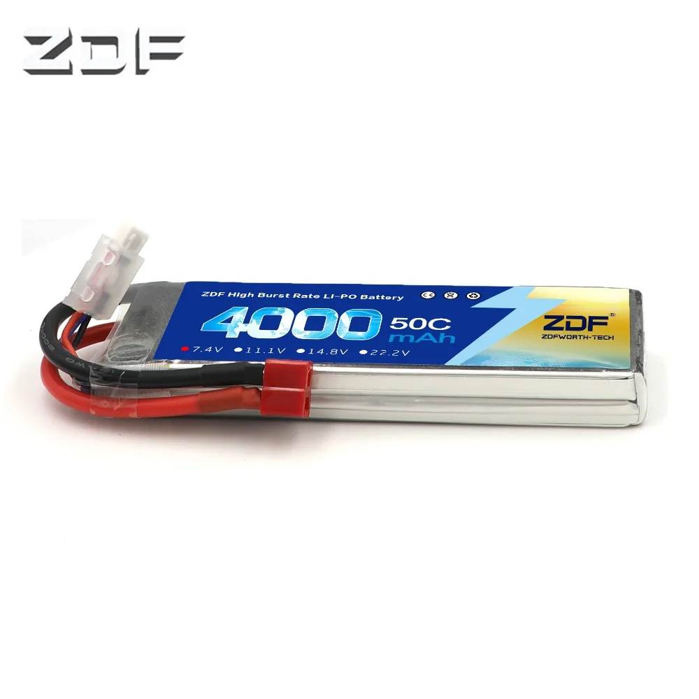 

ZDF Lipo Battery 7.4V 4000mAh 50C 2S Battery lipo RC Packs with Deans T XT60 EC5 Plug for RC Truck RC Car Losi Traxxas Slash