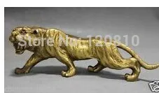 

Chinese Fengshui Copper brass Animal Zodiac Year Lucky Tiger Statue