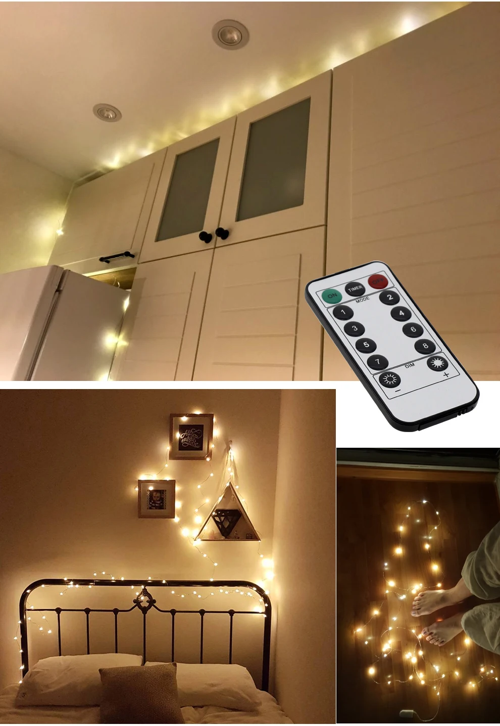 USB СВЕТОДИОДНЫЙ светильник-гирлянда s, цветная Новогодняя гирлянда, медная проволока, сказочный светильник для внутреннего, наружного, свадебного, Рождественского украшения