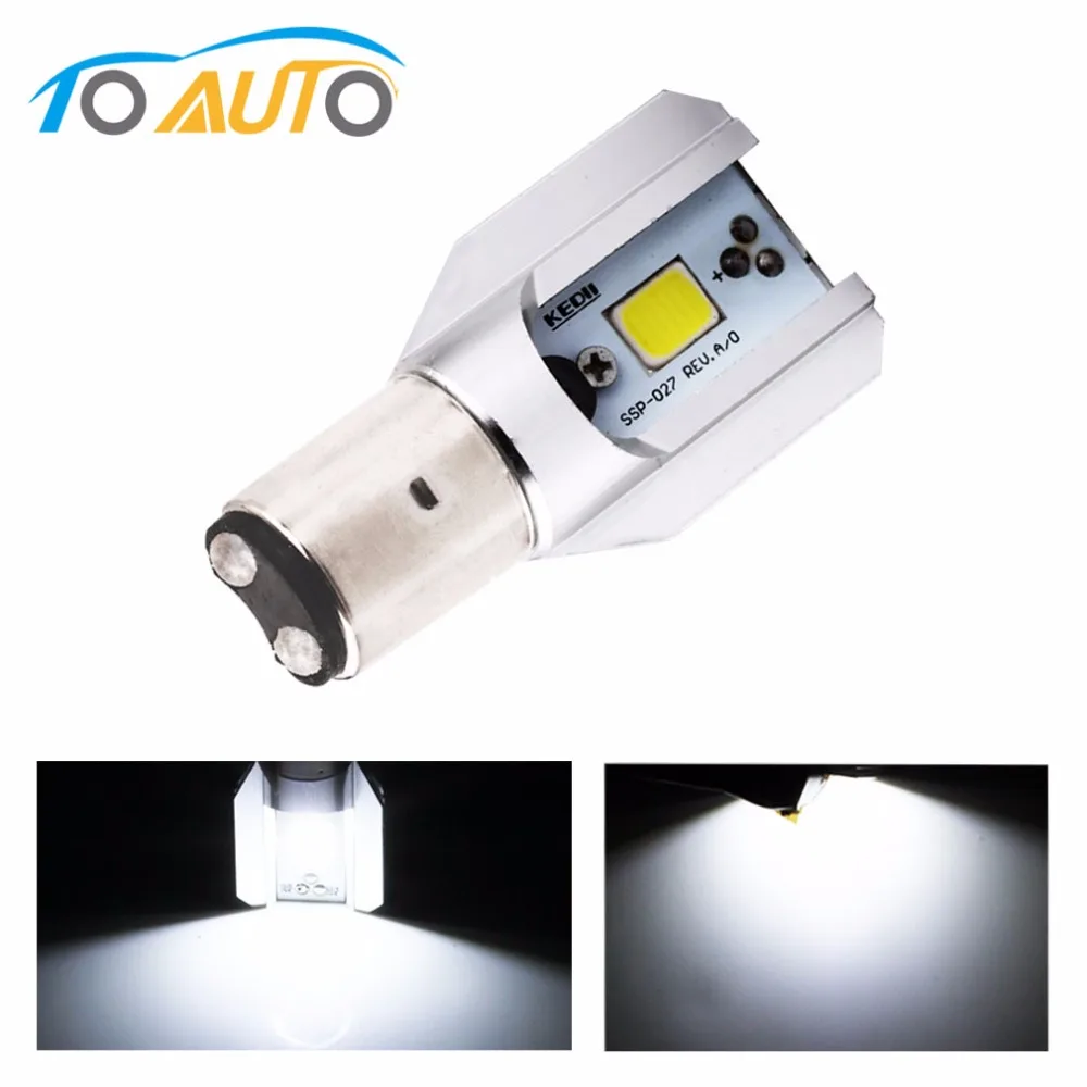 H6 светодиодные лампы для мотоциклетных фар COB Led 1000lm BA20D аксессуары скутеров