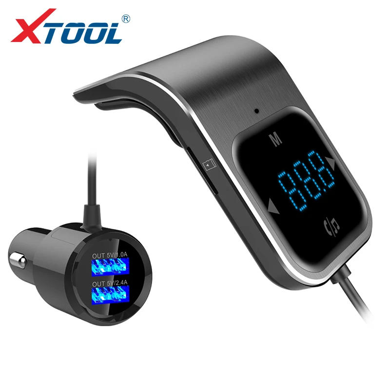 

2018 FM Transmitter Anti-slip Wireless Bluetooth Handsfree Car Kit Car Audio MP3 Player FM Modulator With Dual USB Car Charge