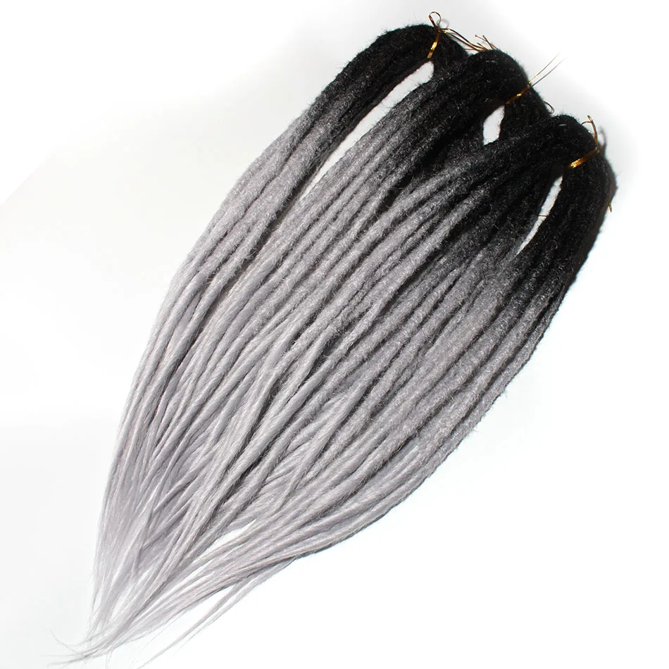 Qp Hair Dea Dreadlock Locs Capelli All'Uncinetto Capelli Sintetici Pre Allungati Intrecciatura Capelli De Dread Serrature Doppie Estremità