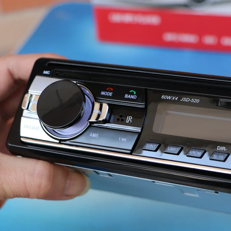 12V Car Stereo FM Radio MP3 Audio Player Support Bluetooth with AUX USB SD Port Auto Electronics autoradio In-Dash 1 DIN JSD-520