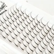 5D русский объемное наращивание ресниц короткий ствол предварительно сделанные вентиляторы ресниц Горячая индивидуальный ресниц расширения