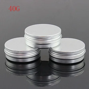 

100PCS 40g/ml Empty Aluminum Jars Refillable Cosmetic Bottle Ointment Cream Sample Packaging Containers Screw Cap
