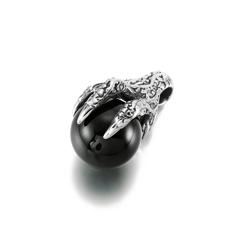 

Dragon Claw Bead Charm Pendant 316L Stainless Steel Hand of Death Fahion Hip Hop Gothic For Men Necklace Charm Titanium Steel