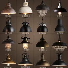 Vintage Rustic Metal lampshade Edison Pendant lamp lights Retro Lustre shade hanging lampe Fixture Industrial lighting lamparas