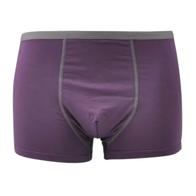 Men's Breathable Modal Boxer Shorts Soft Cotton Open Fly Underwear