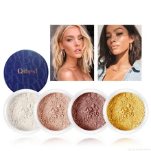 QIBEST 10 цветов Матовая рассыпчатая пудра Установка Порошок контроль жирности отбеливание ярче лицо Порошок корректор ремонт макияж TSLM1