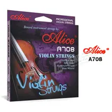 Alice A708 Steel Nylon Core Aluminum Alloy Wound Silver Wound Violin Strings