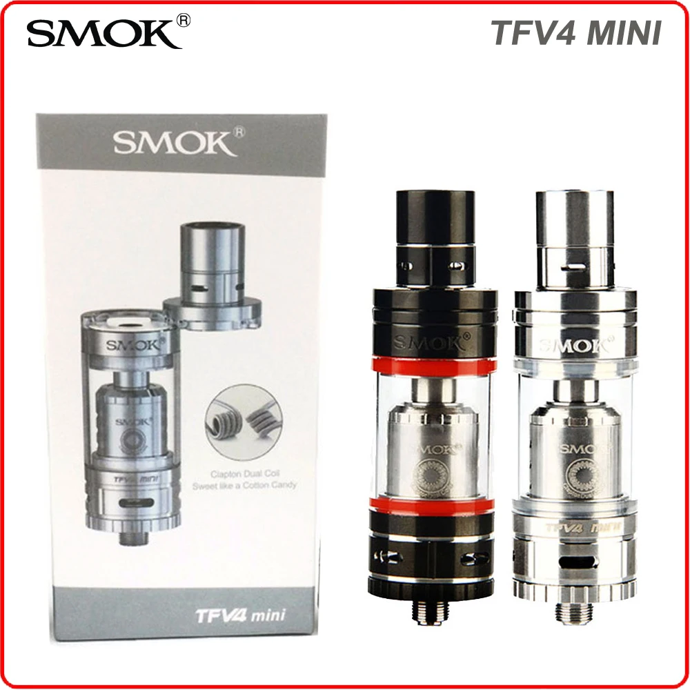 Оригинальный распылитель SMOK TFV4 Mini 3 5 мл испаритель V4 Tank для R80 Koopor 2 Mod Xcube