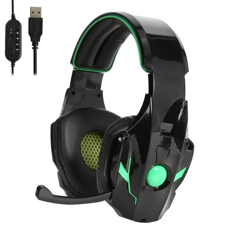 

VODOOL Gaming Headphone USB Wired Headband Earphone PC Stereo Surround Sound Headset with Mic for PS3 PS4 PC