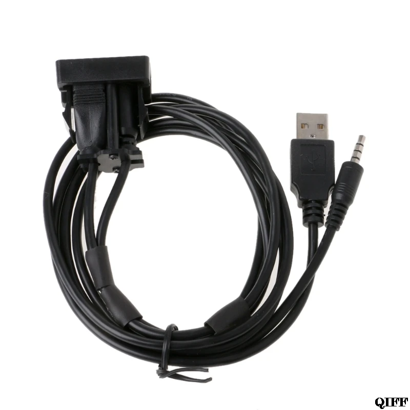 1 м автомобильный удлинитель с USB портом для автомобильной лодки 3 5 мм AUX