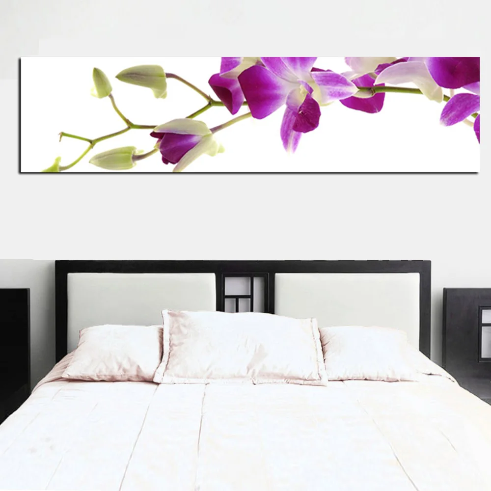 Digital Print HD Print Purple Orchid Flower Oil Painting on Canvas Art Wall Picture Poster for Living Room Cuadros Decoracion