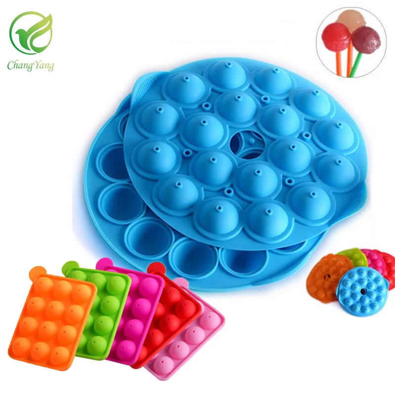 ChangYang 12/18 Holes Silica Gel Lollipop Candy Cake Baking Mold Chocolate Decorating Pastry Silicone | Дом и сад