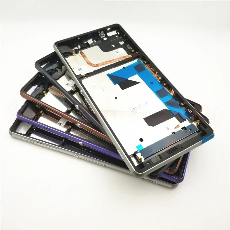 

Replacement Original Housing Metal Middle Frame With Dust Plug And Adhesive For Sony Xperia Z3 L55 L55w D6603 D6653