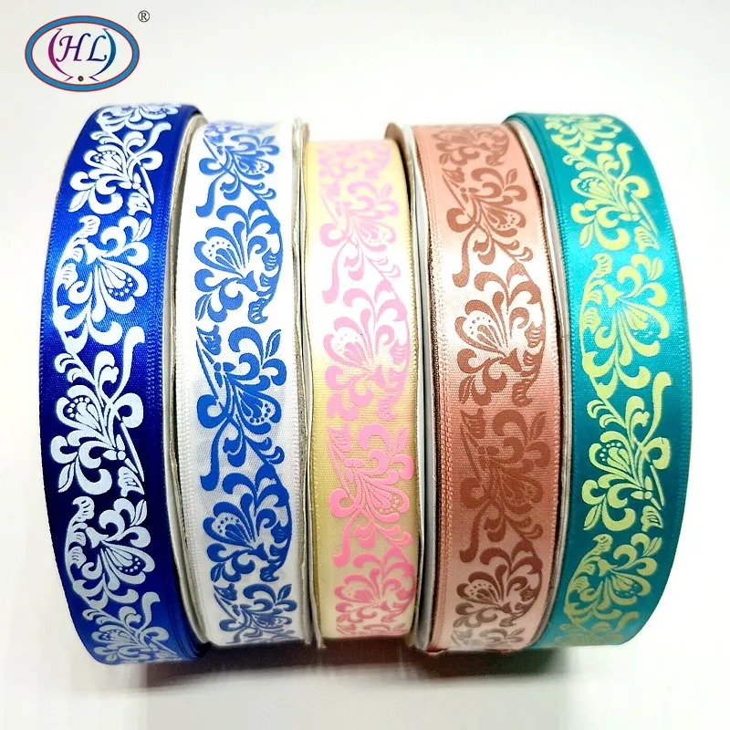 

HL 5 Yards 25MM 100% Polyester Satin Ribbons DIY Packaging Sewing Bow Hair Wedding Party Accessories Christmas Decorative