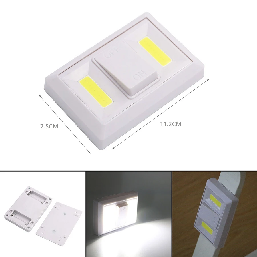 

Magnetic LED Night Light DC4.5V 2COB Wireless Wall Light Battery Operated For Emergency Light Kitchen Garage Closet Camp