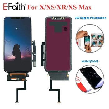 

EFaith 50PCS/Lot OEM For iPhone XR LCD High Brightness 100% test display for iPhone XR Screen Digitizer Touch Refurbished LCD