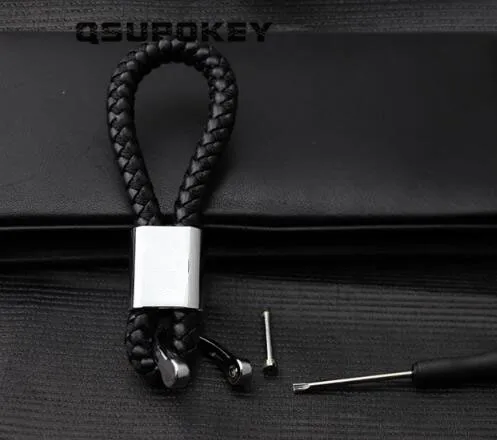 QSUPOKEY винтажный кожанный браслет пряжка подковы брелок для ключей автомобиля Ретро Авто Ключи Кольца держатель для всех автомобилей