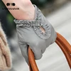 Simple autumn leather gloves women  High grade Genuine Leather sheepskin gloves lace driving touch gloves- L097 ► Photo 3/6