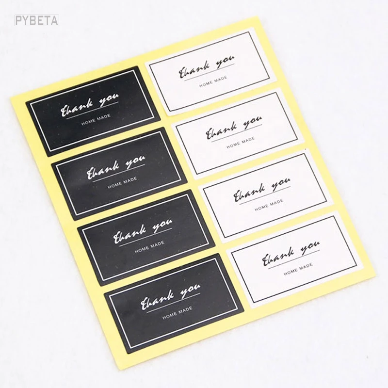 

320pcs- 5*2.7cm Black white Thank You adhesive Stickers Gift Wrap Decorative Labels