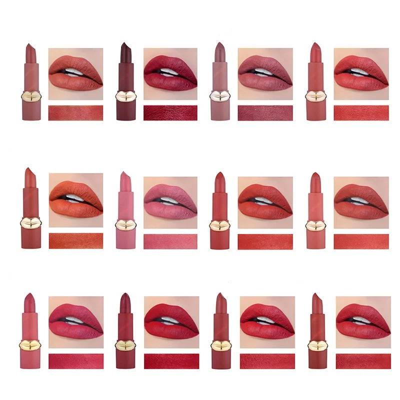 

Natural Lipstick Tint Nude Lipstick Matte Batom Waterproof Makeup Lips Matte Lip Stick Cosmetics Sexy Red Lip Lipstick Cosmetics