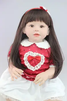 

28inch reborn silicone princess toddler doll baby doll modeling Toys lifelike girl boneca collectible doll play house toys