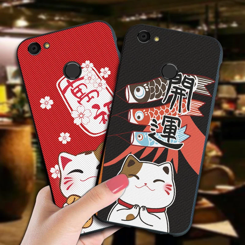 

Silicone Phone Case For ZTE Blade V7 A6 Lite A0622 Case 3D Cartoon Lucky Cat Cover For ZTE Blade V6 Plus / A2