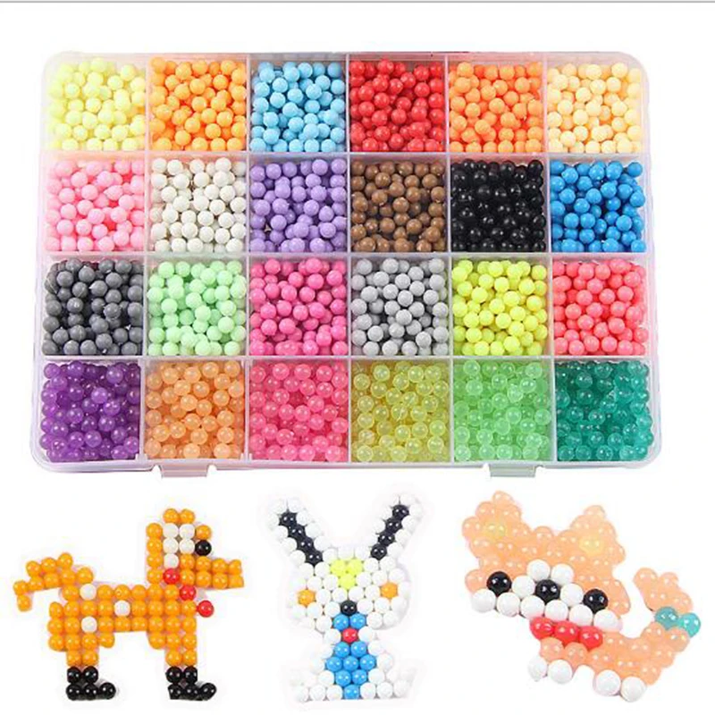 

5200 pcs DIY Magic Safety Puzzle Water Spray Educational Aqua beads handmade Toys for Children Education toy