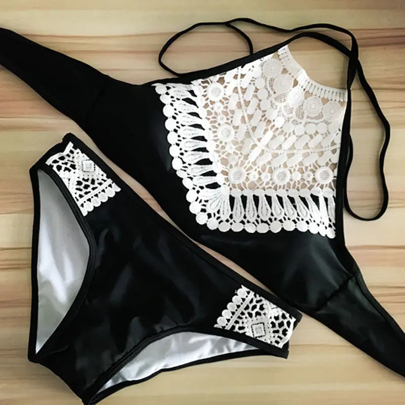 Push Up Swimwear Female Summer Women Sexy High Waist Bikini Set Lace Swimsuit Beachwear Bathing Suit Brazilian Biquini