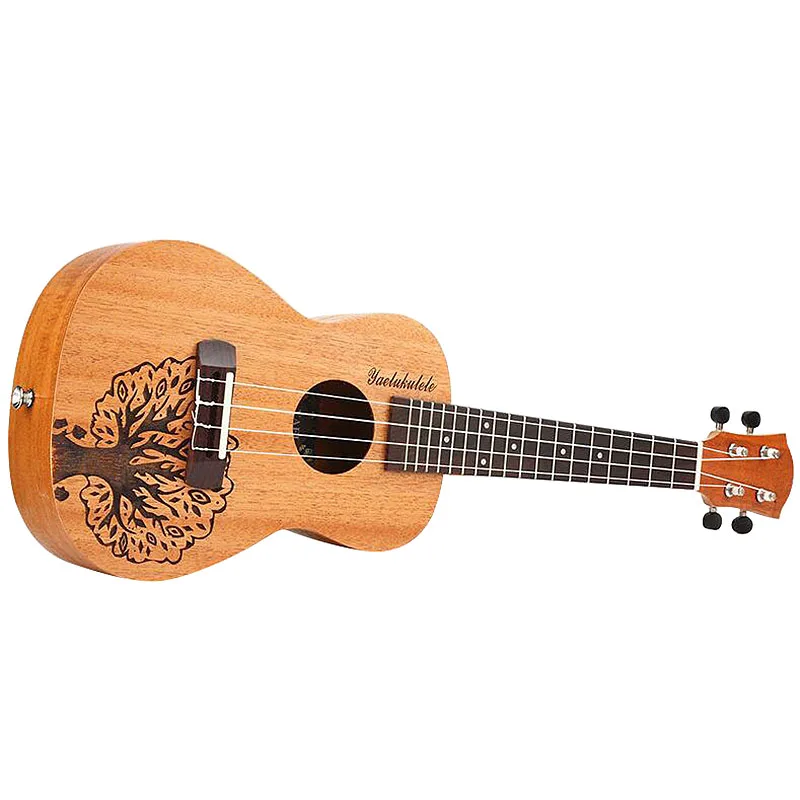 Yael 23 дюймов 4 строки Sapele Ukulele палисандр гриф Гавайский мини гитара; Музыкальные инструменты дерево Форма милые концертная Гавайская гитара