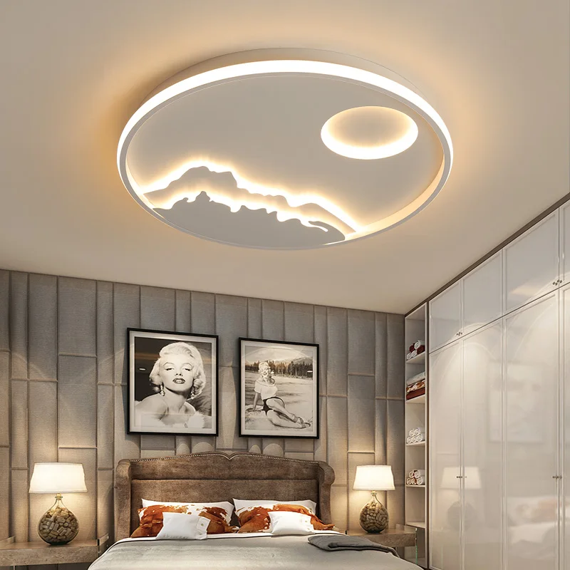 

New arrival round modern LED chandelier living room bedroom study RC dimmable home decoration modern led chandelier lamps