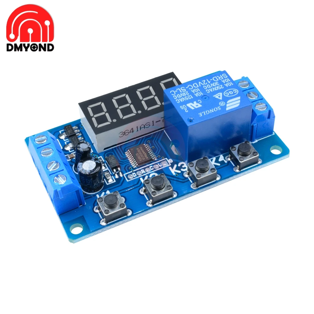 DC 12V 10A цифровой светодиодный реле задержки многофункциональный триггер таймер