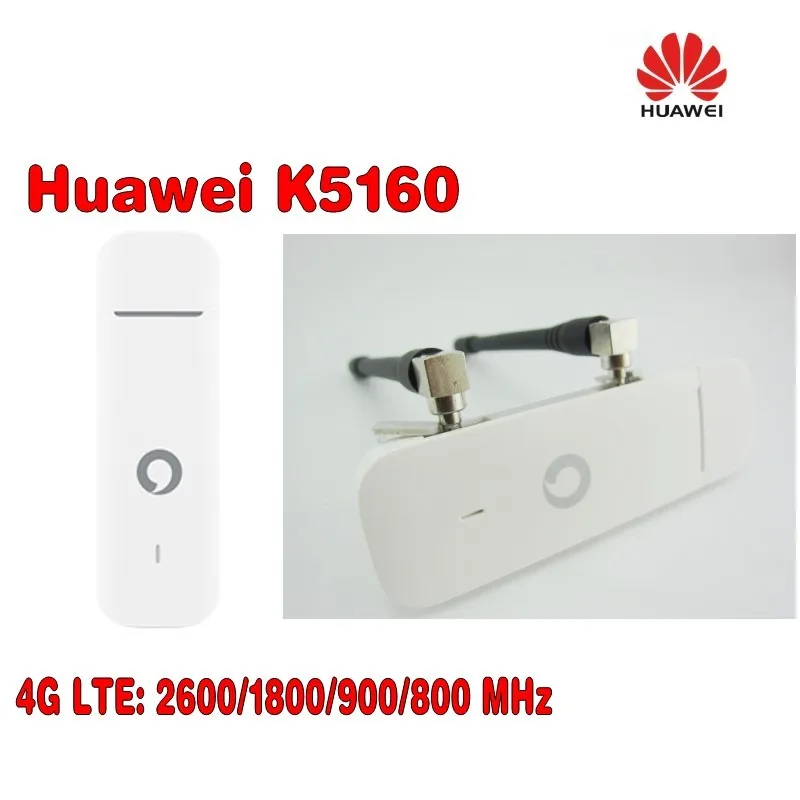 Лот из 10 шт. Vodafone k5160 Huawei 4 г USB Dongle 150 Мбит разблокирован 4 г модем плюс 2 шт. антенны
