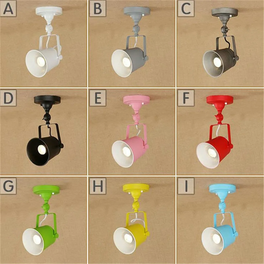 2018 New Adjustable Art Decoration Ceiling lights colorful white black pink yellow red green grey ceiling lamp ceiling luminaria