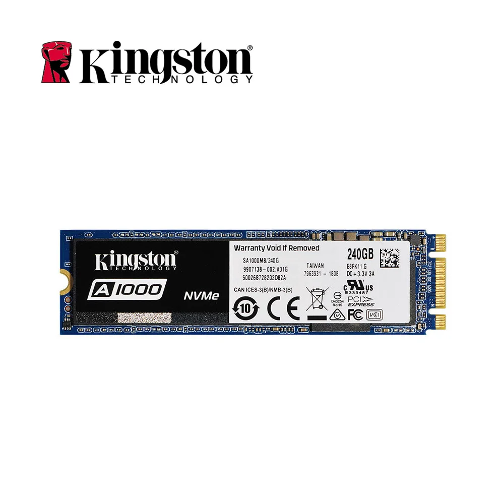 comprar Kingston Originais TLC Internal Solid State Drive A1000 NVMe 3D M.2 2280 SATA 240 gb 480 gb 960 gb SSD disco rígido Para PC Notebook HD
