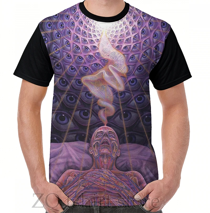 

alex grey syle 2018 - Graphic T-Shirt men tops tee women t shirt men funny print O-neck Short Sleeve tshirts