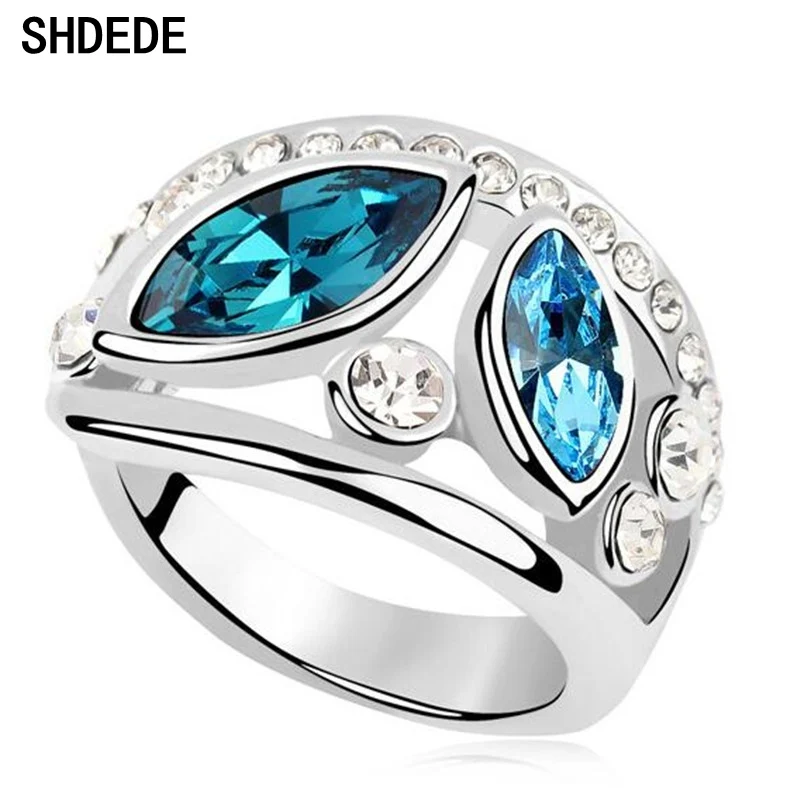 Женские кольца на палец SHDEDE модные ювелирные украшения с кристаллами Swarovski